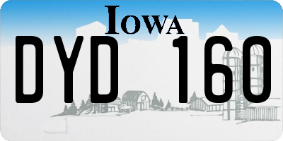 IA license plate DYD160