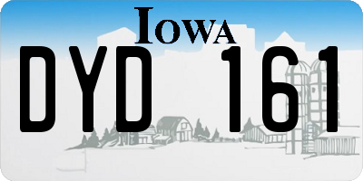 IA license plate DYD161