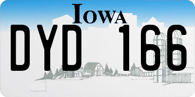 IA license plate DYD166
