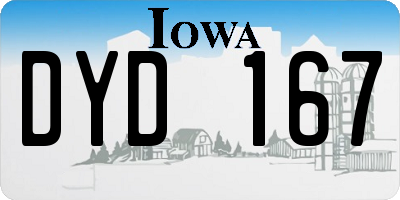 IA license plate DYD167