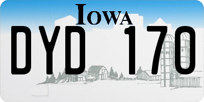 IA license plate DYD170