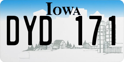 IA license plate DYD171