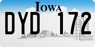 IA license plate DYD172