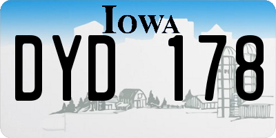 IA license plate DYD178