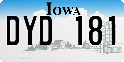 IA license plate DYD181