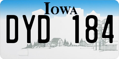 IA license plate DYD184