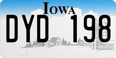 IA license plate DYD198
