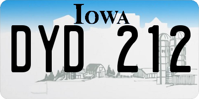 IA license plate DYD212