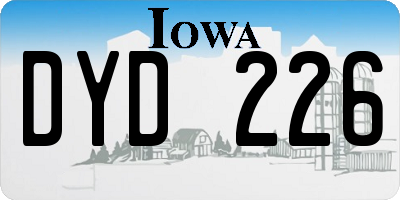 IA license plate DYD226