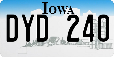 IA license plate DYD240