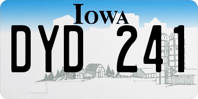 IA license plate DYD241