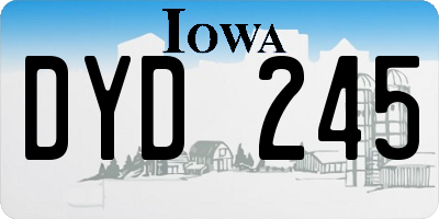 IA license plate DYD245