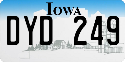 IA license plate DYD249