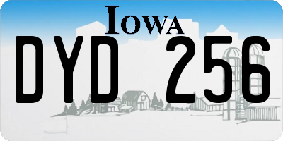 IA license plate DYD256