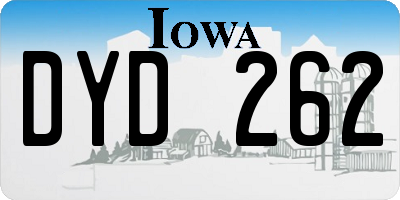 IA license plate DYD262