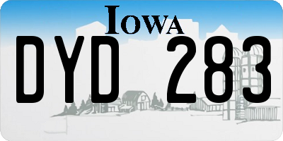 IA license plate DYD283