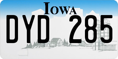IA license plate DYD285