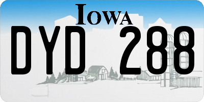 IA license plate DYD288