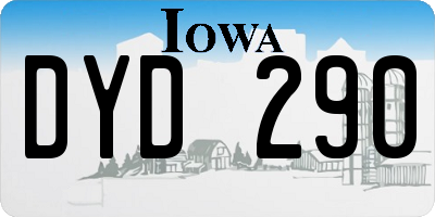IA license plate DYD290