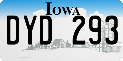 IA license plate DYD293