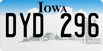 IA license plate DYD296