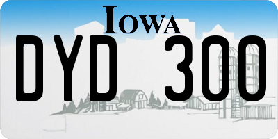 IA license plate DYD300