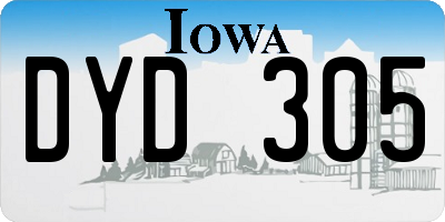 IA license plate DYD305