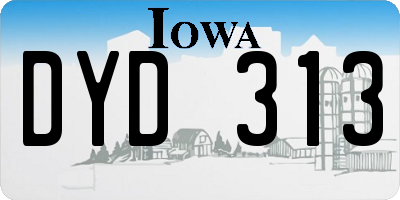 IA license plate DYD313