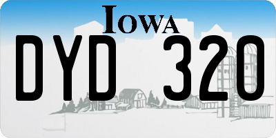 IA license plate DYD320