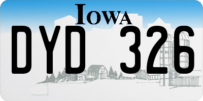 IA license plate DYD326