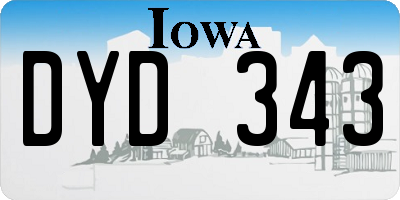 IA license plate DYD343
