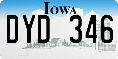IA license plate DYD346