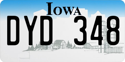 IA license plate DYD348