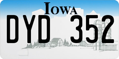IA license plate DYD352