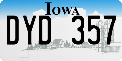 IA license plate DYD357