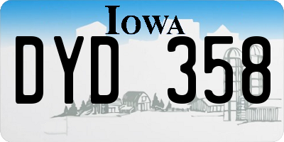 IA license plate DYD358