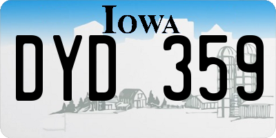 IA license plate DYD359