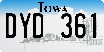 IA license plate DYD361
