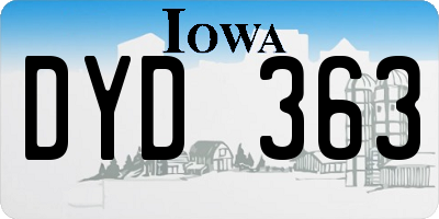 IA license plate DYD363