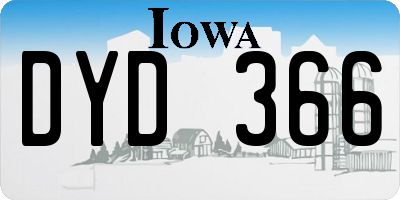 IA license plate DYD366