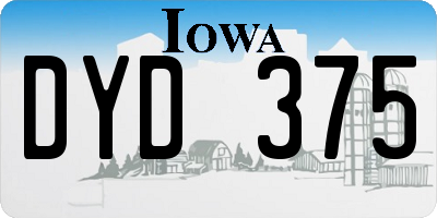 IA license plate DYD375