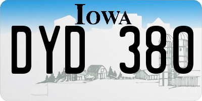 IA license plate DYD380