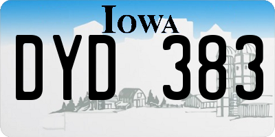 IA license plate DYD383