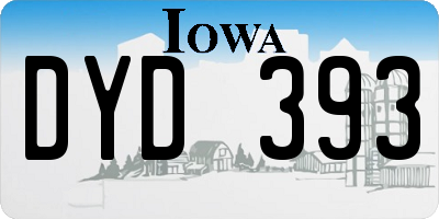 IA license plate DYD393