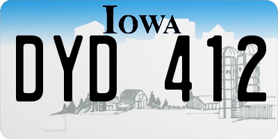 IA license plate DYD412