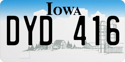 IA license plate DYD416