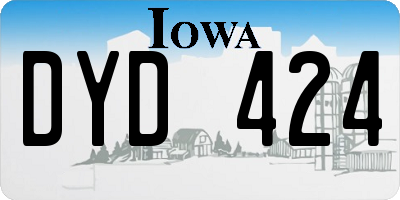 IA license plate DYD424