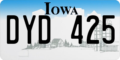 IA license plate DYD425