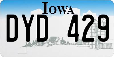 IA license plate DYD429