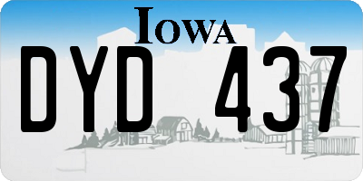 IA license plate DYD437